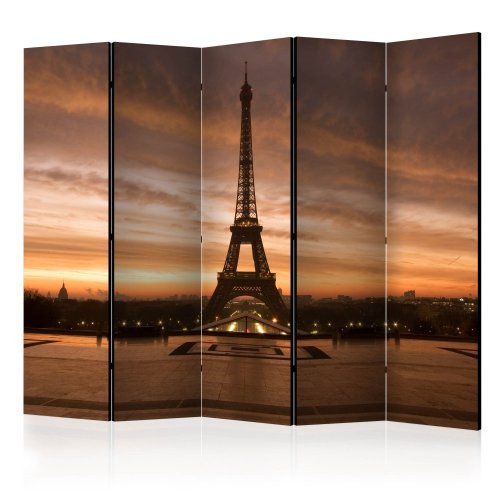 Paraván Evening Colours of Paris Dekorhome - ROZMER: 135x172 cm (3-dielny)