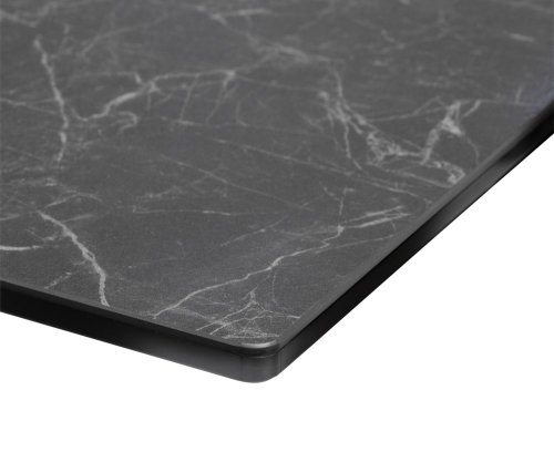 Jídelní stůl Edge 180-220x90cm Laminam® keramika šedá křížová podnož