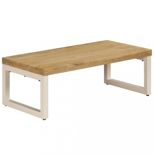 Konferenční stolek masivní dřevo / kov Dekorhome - BAREVNÁ VARIANTA: Mangovník / černá