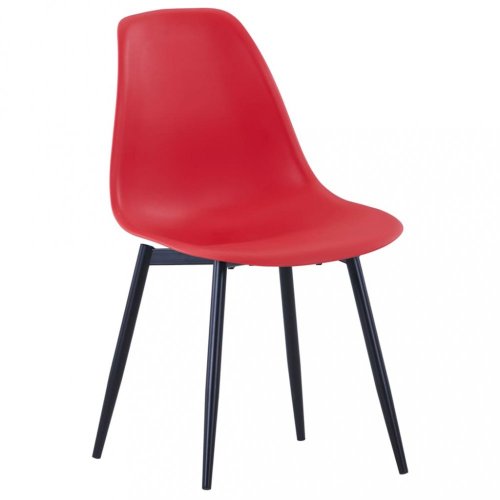 Jídelní židle 2 ks plast / kov Dekorhome - BAREVNÁ VARIANTA: Modrá