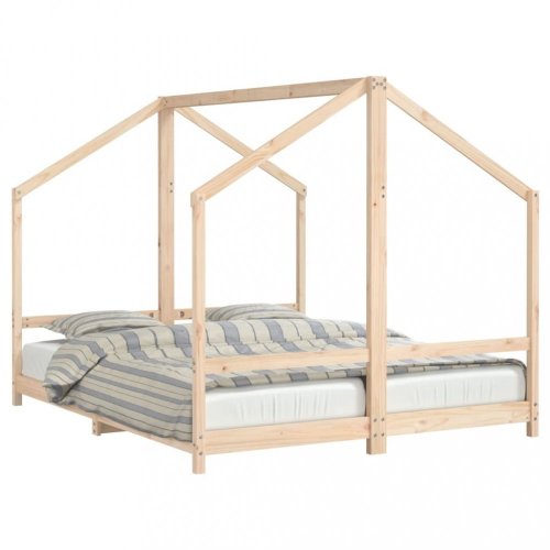 Dvojitá detská domčeková posteľ Dekorhome - ROZMER LÔŽKA: 80 x 200 cm