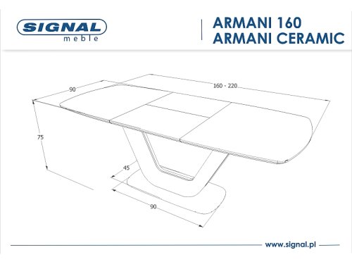 Rozkládací jídelní stůl ARMANI CERAMIC