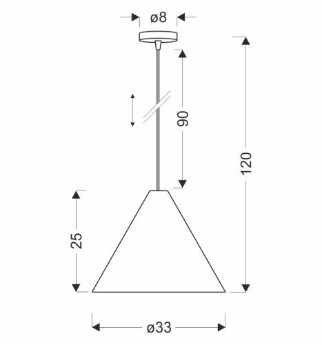 CONO lampa wisząca 33 czarny 1x40W E27 abażur fornir mahoniowy