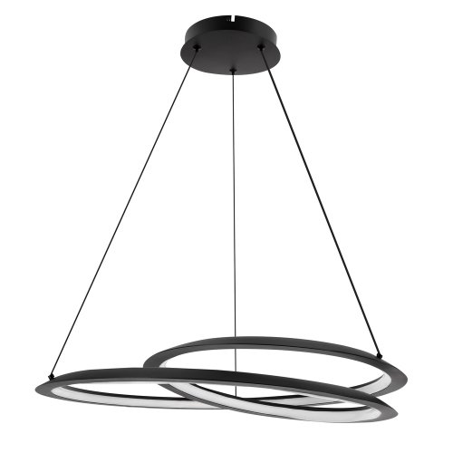 CALLAS lampa wisząca czarny 32W LED 3000, 4500, 6500K osłonka biała