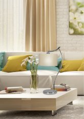 Stolová lampa Draga chróm/krémová