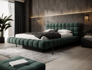 Purpurová posteľ + kovový rám/liquid/nádoba 140x200