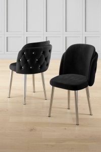 Súprava stoličiek (4 kusy) Axle - Black, Chrome