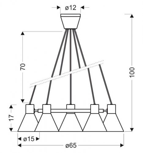 Závěsná lampa MORE - PRŮMĚR: 55 cm