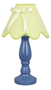 Keramická stolní lampa, modrá a pistáciová, 60W E27, Lola