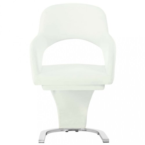 Jedálenská stolička 2 ks umelá koža / chróm Dekorhome - BAREVNÁ VARIANTA: Biela
