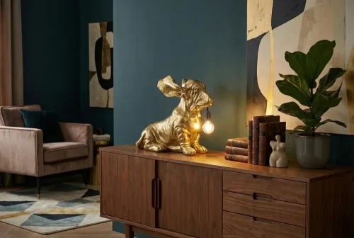 Stolová lampa GOLDEN DACHSHUND Dekorhome
