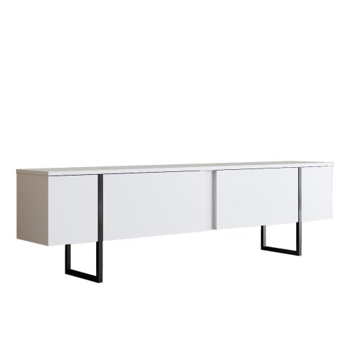 TV stolek Luxe - White, Black