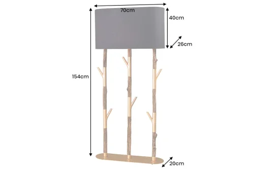 Stojací lampa BADEBE Dekorhome