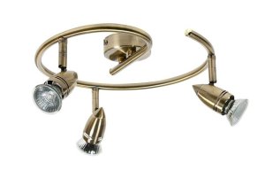 Špirálová stropná bodová lampa 50W GU10 patina FLASH
