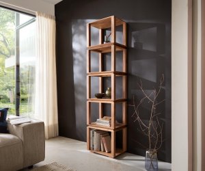 Regál Sakura 50x200 cm prírodná akácia 5 priehradiek