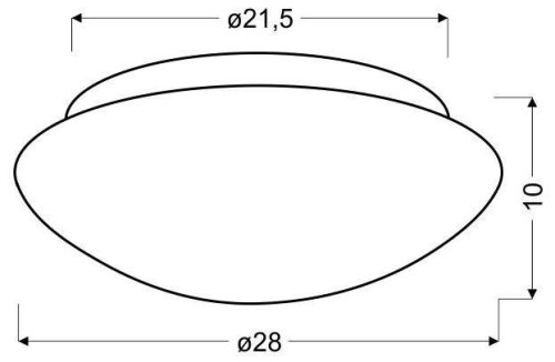 Plafon biały szklany do łazienki E27 60W 28cm Nina