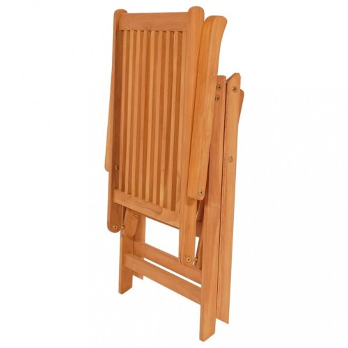 Zahradní židle 2 ks teak / látka Dekorhome