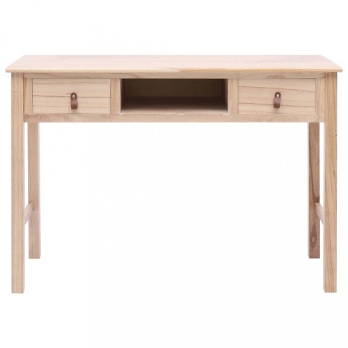 Písací stôl s 2 zásuvkami masívne drevo Dekorhome - BAREVNÁ VARIANTA: Sivá