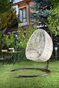 Garden Single Swing Chair Fındık - Cream