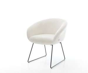 Jedálenská stolička Vinka-Flex s opierkami bouclé mäkký béžová tenká