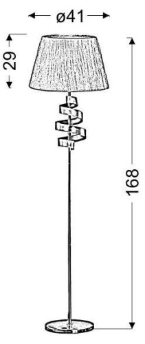 Stojaca lampa čierna/zlaté látkové tienidlo Denis