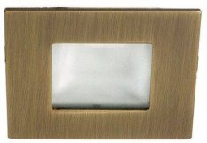 Štvorcové schodiskové svietidlo so zlatou patinou G4 MS-04