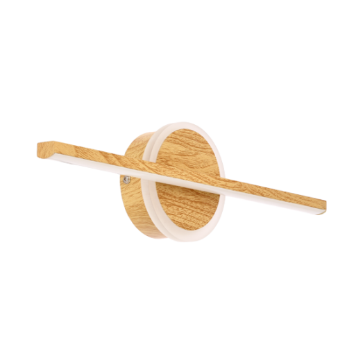 BATUTA 1 lampa kinkiet drewniany 10W LED 3000K klosz biały