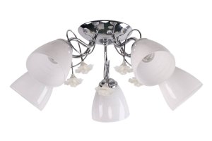 Biela chrómová lampa 5x40W Ariam