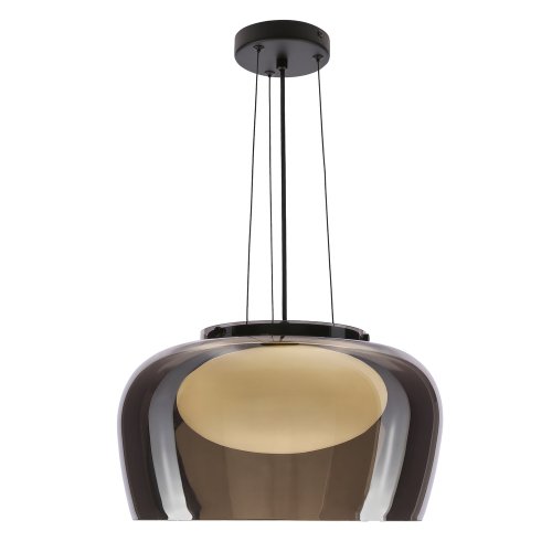 Lampa wisząca Insieme 38 szklana nad stół do salonu z dymionym kloszem