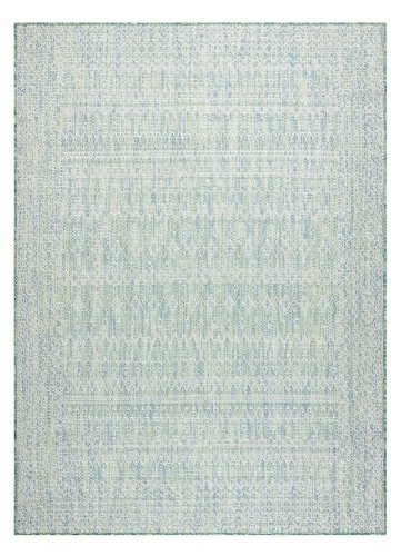 Kusový koberec Sion Sisal Aztec 22184 green/blue/ecru – na ven i na doma 80x150 cm