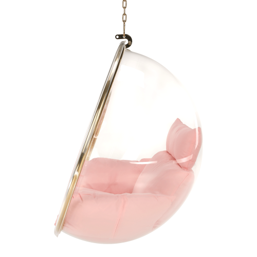 Závesné kreslo BUBBLE TYP 1 NEW - BAREVNÁ VARIANTA: Šedá / zlatá