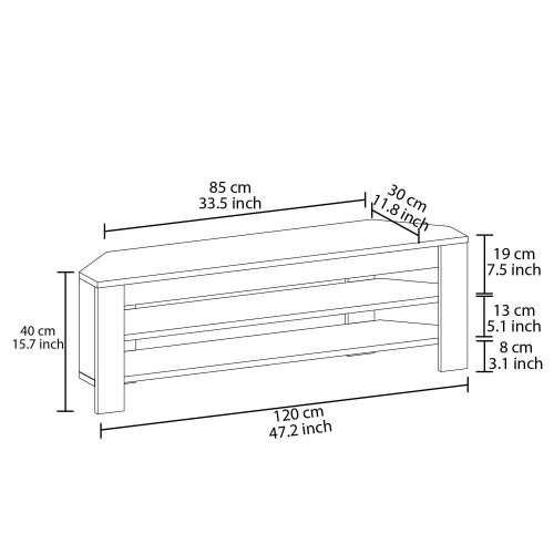 TV stolek Corner - Travertine