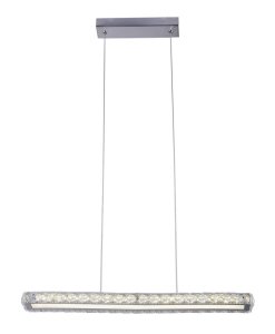 LED chrómová obdĺžniková závesná lampa 20W 4000K Symphony