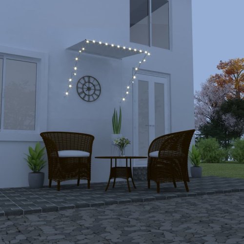 Zatahovací markýza s LED světlem 150x150 cm Dekorhome