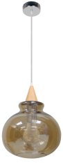Závesná sklenená lampa, dymové tienidlo, 60W, E27, Enriks 2