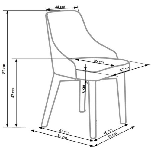 Jídelní židle TOLEDO - BAREVNÁ VARIANTA: Dub medový / tmavě šedá (INARI 95)