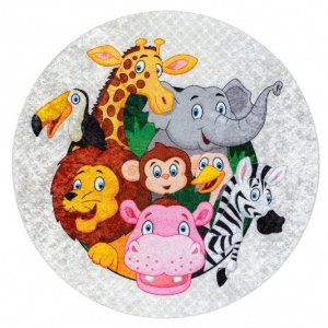 Dětský kusový koberec Junior 51595.801 Africa 120x120 (průměr) kruh