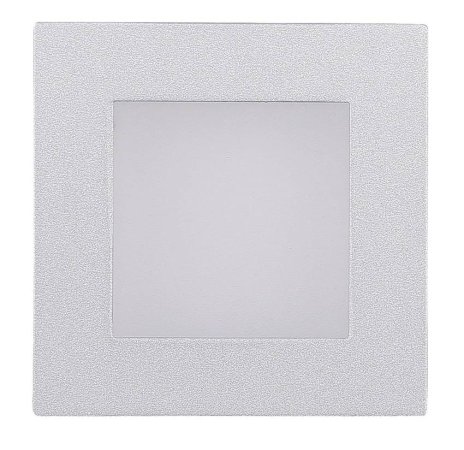 Štvorcové schodiskové svietidlo striebornej ocele G4 MS-09