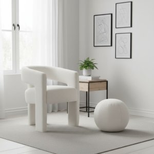 Súprava kresla Leith LET71W + podnožky Leith LET76W