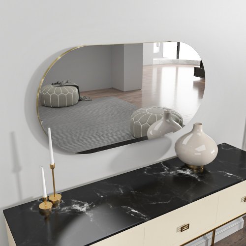 Zrkadlo Riors - Transparent, Gold
