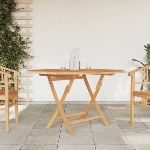 Skládací zahradní stůl 120 x 120 x 75 cm masivní teakové dřevo