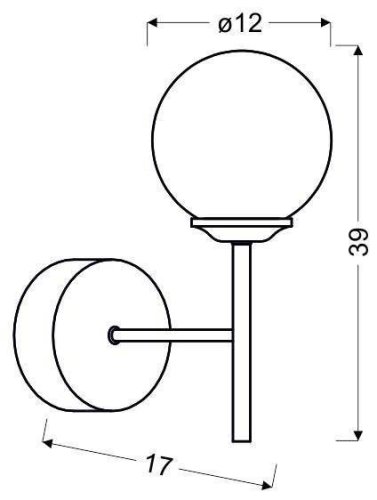Jednoduché chrómové tienidlo na stenu zo skla Best