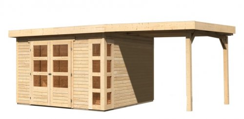 Dřevěný zahradní domek KERKO 6 s přístavkem 240 Dekorhome