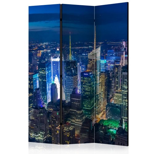 Paraván Manhattan - night Dekorhome - ROZMĚR: 135x172 cm (3-dílný)