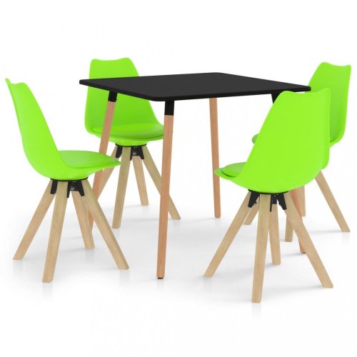 Jídelní set 4+1 buk / umělá kůže / plast Dekorhome