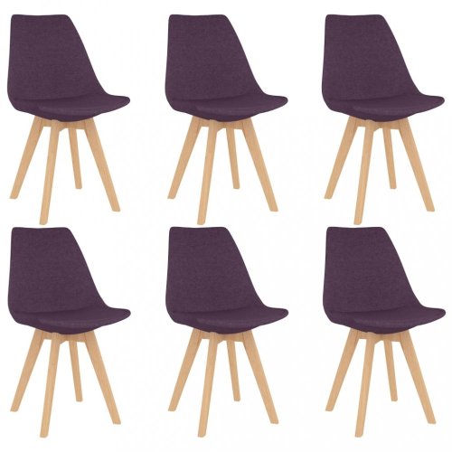 Jídelní set 6+1 buk / látka / plast Dekorhome