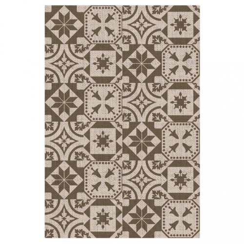 Venkovní koberec 182 x 122 cm Dekorhome - BAREVNÁ VARIANTA: Černá / bílá