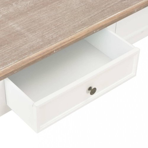 Konferenční stolek dřevo Dekorhome - BAREVNÁ VARIANTA: Bílá / přírodní
