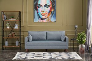 Dvojmiestna pohovka Bella Soft İkili Koltuk - Blue