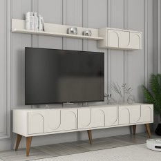 TV skrinka / Obývacia stena Lyon 2 - Cream, Walnut